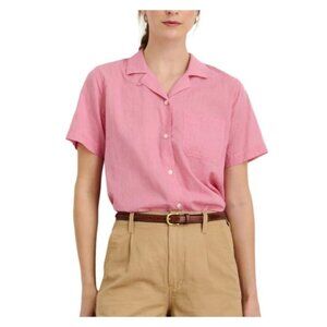 Alex Mill Maddie Cotton Camp Button Front Short Sleeve Shirt Size Small